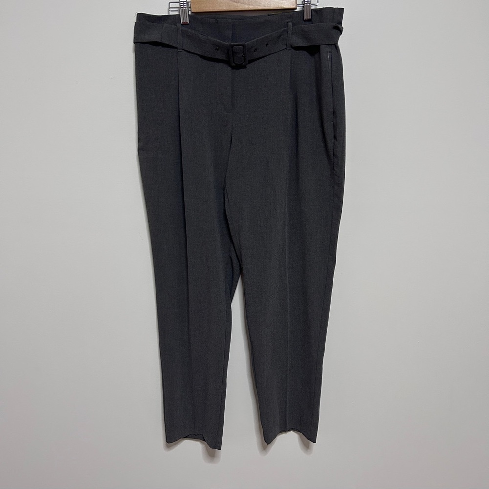 Reitmas Stylish Gray Belted Trousers Women’s size 16P Office Business Church - Picture 2 of 10